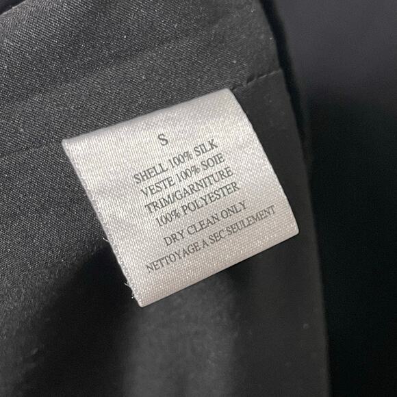 Brochu Walker Pleated Front Detail Black Onyx Silk HILDE Midi Dress SMALL sz S - Picture 11 of 13